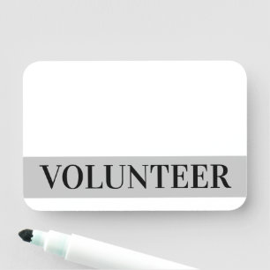 Fett Name-Tag "VOLUNTEER" Namensschild