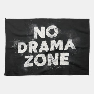 Fett "No Drama Zone" Grafik drucken Geschirrtuch