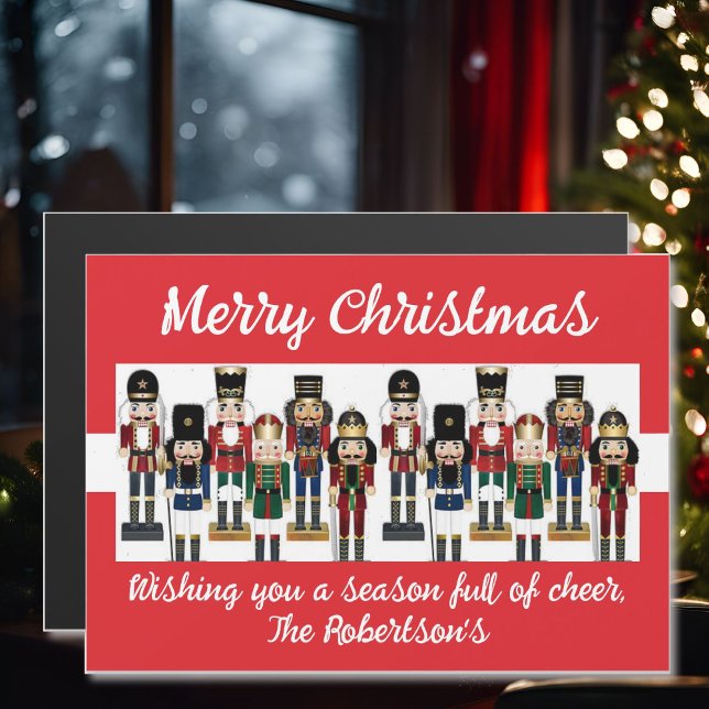 Fett Nutcrackers Custom Text Weihnachtsmagnet-Kart Magnetkarte (Von Creator hochgeladen)