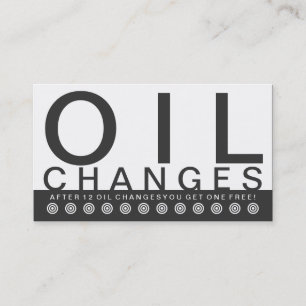 Fett OIL ÄNDERT Kundenbindungskarte Treuekarte