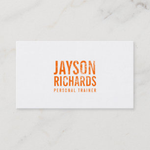 Fett Orange Grunge Stempeltext Business Card Visitenkarte