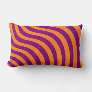 Fett Orange Lila Zebra Streifen Modern Minimalisti Lendenkissen