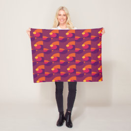 Fett orange, rosa und Lila modernes Design Fleecedecke