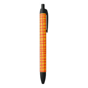 Fett Orange und Rot Karo Muster Trendy Smooth Kugelschreiber