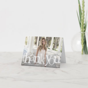 Fett Overlay-Abschluss-Klasse Jahr Dankeskarte