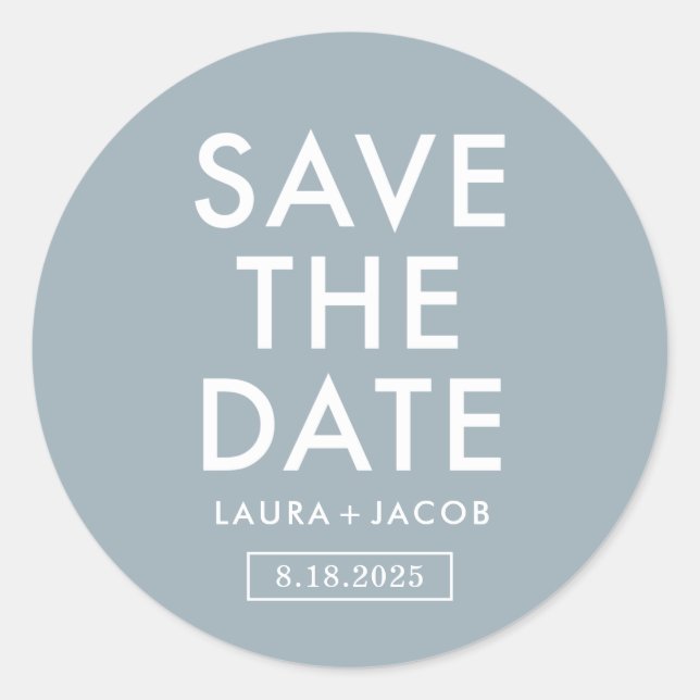 Fett Overlay Save the Date Aufkleber bearbeiten Fa (Vorderseite)