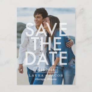 Fett Overlay Save the Date Postkarte