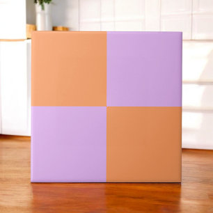 Fett Pfirsich Lila Schachbrett Modern Minimalistis Fliese