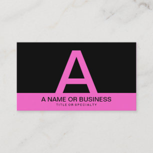 fett PINK-Monogramm Visitenkarte