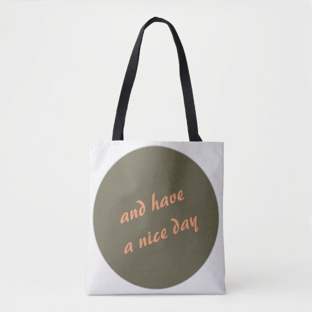 Fett Polka Dockt jeden beliebigen Text Tasche (Vorderseite)