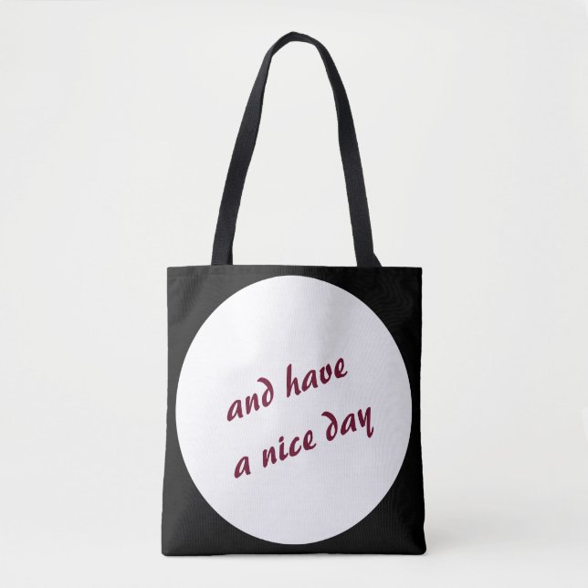 Fett Polka Dotiert jeden beliebigen Text. Tasche (Vorderseite)