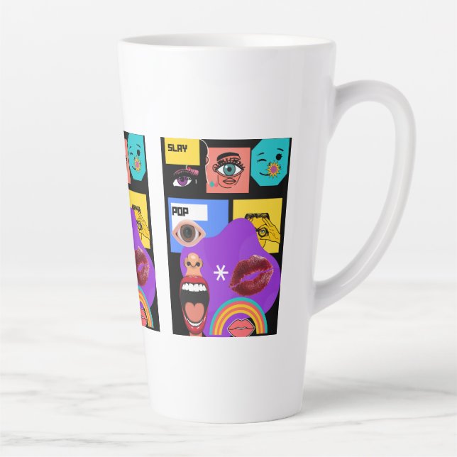 Fett Pop-Art | Retro-Comic-Stil Tasse (Rechts)