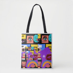 Fett Pop-Art   Retro-Comic-Stil Tasse Tasche