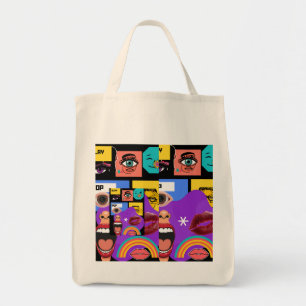 Fett Pop-Art   Retro-Comic-Stil Tasse Tragetasche
