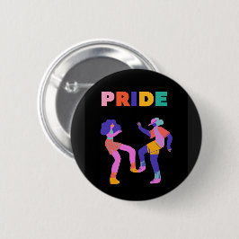 Fett PRIDE Tanzfiguren farbiges Hemd Button