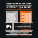 Fett-Privatauge, Privatdetektiv Flyer<br><div class="desc">Fett Privatauge,  Privatdetektiv Ermittler Flyer durch den Business Card Store.</div>