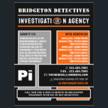 Fett-Privatauge, Privatdetektiv Flyer<br><div class="desc">Fett Privatauge,  Privatdetektiv Ermittler Flyer durch den Business Card Store.</div>