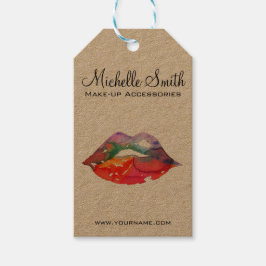 Fett Rainbow Lips Wasserfarbe Zeichnend Schönheit Geschenkanhänger