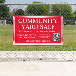 Fett Red Community Yard Sale Banner