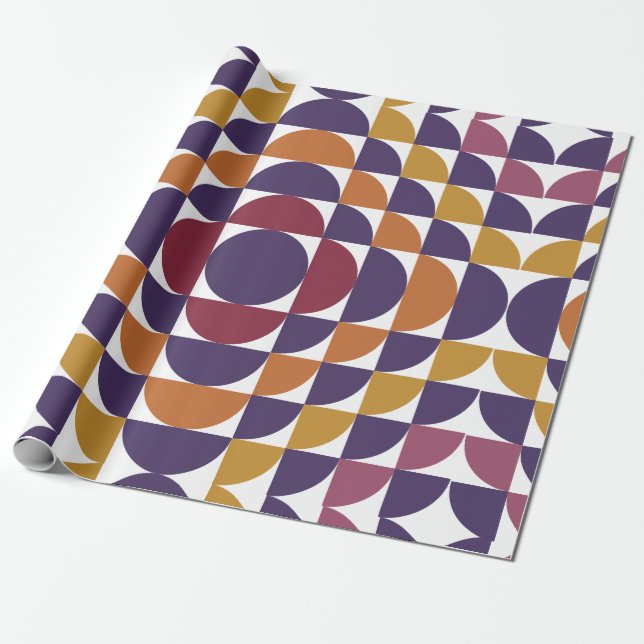 Fett-Retro-Kreise: Wrapping Paper Geschenkpapier (Ungerollt)
