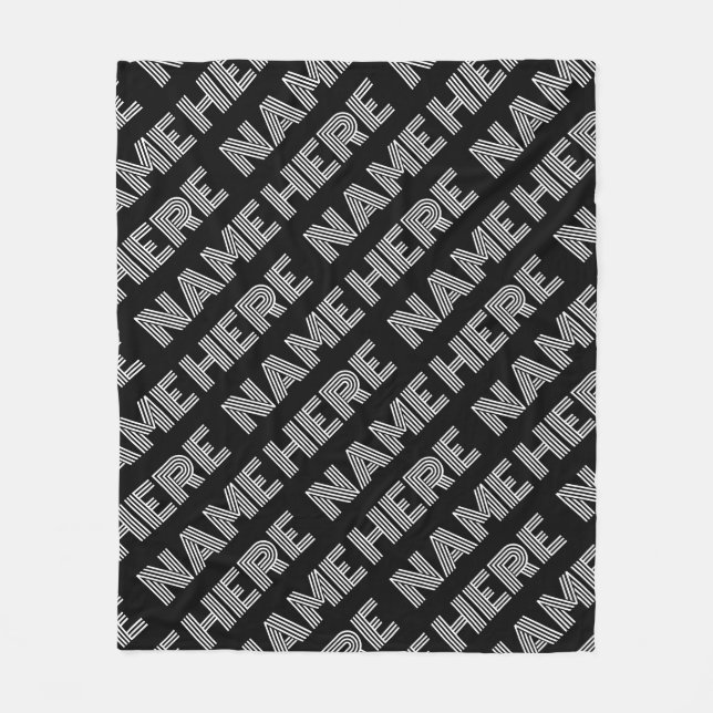 Fett Retro-Modernes Name oder Word-Muster Fleecedecke (Vorderseite)