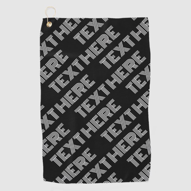 Fett Retro-Modernes Name oder Word-Muster Golfhandtuch (Vorderseite)