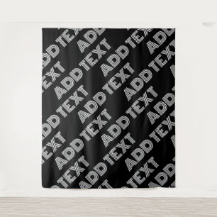 Fett Retro-Modernes Name oder Word-Muster Wandteppich