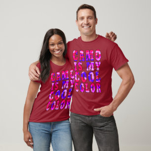 Fett Rosa Blau Camo Ist Meine Coole Farbe Unisex T-Shirt