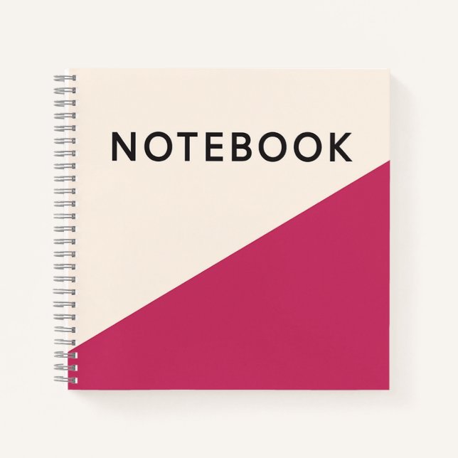 Fett rosa Diagonal-Notebook Notizbuch (Vorderseite)