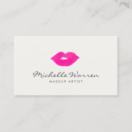 Fett rosa Lippen Wasserfarbe Makeup Artist Visitenkarte
