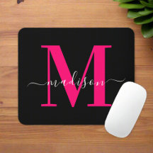Fett rosa Monogram Initial Typografy Black Girly
