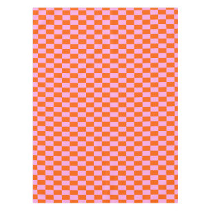 Fett Rosa Orange Moderne Geometrische Kontrollmust Tischdecke