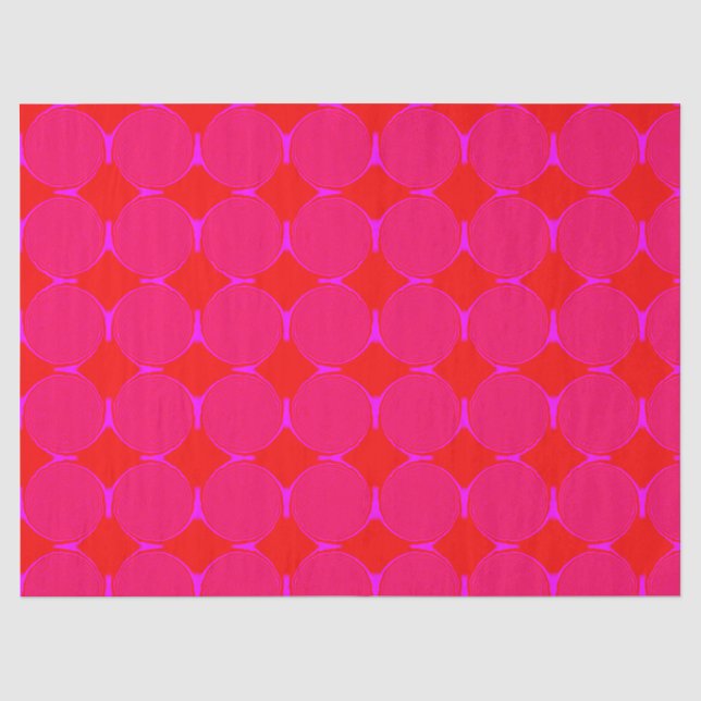 Fett rosa Orangefarbenes Schnittpapier aus Diamant Seidenpapier (Vorderseite)