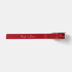 Fett Rosa Rot Schrift Personalisierter Name Satin Satinband