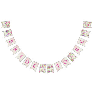 Fett Rosa und Elfenbein Traum Brautparty Wimpelkette