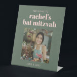 Fett rosa und grünes Bat Mitzvah Foto Willkommen Sockelschild<br><div class="desc">Fett rosa und grünes Bat Mitzvah Foto Begrüßungsschild</div>