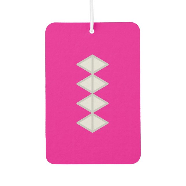 Fett rosa und weiß autolufterfrischer (Vorderseite)