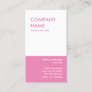 fett rosa visitenkarte