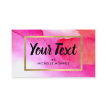 Fett rosa Wasserfarben Benutzerdefinierte Textlase