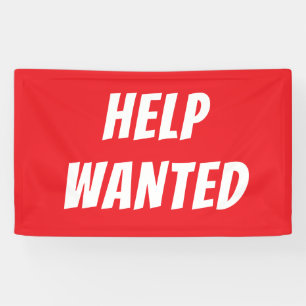Fett Rot JETZT HIRING Banner - Anpassbares Geschäf