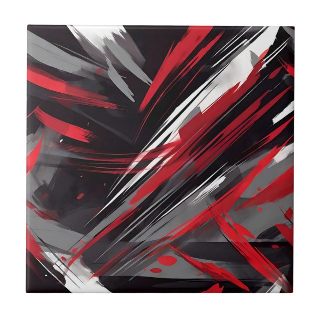 Fett rot und grau dynamisch fliese (Vorderseite)