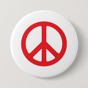 Fett rote Friedenstasten - auffallendes Symbol Button