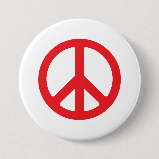 Fett rote Friedenstasten - auffallendes Symbol Button (Vorderseite)