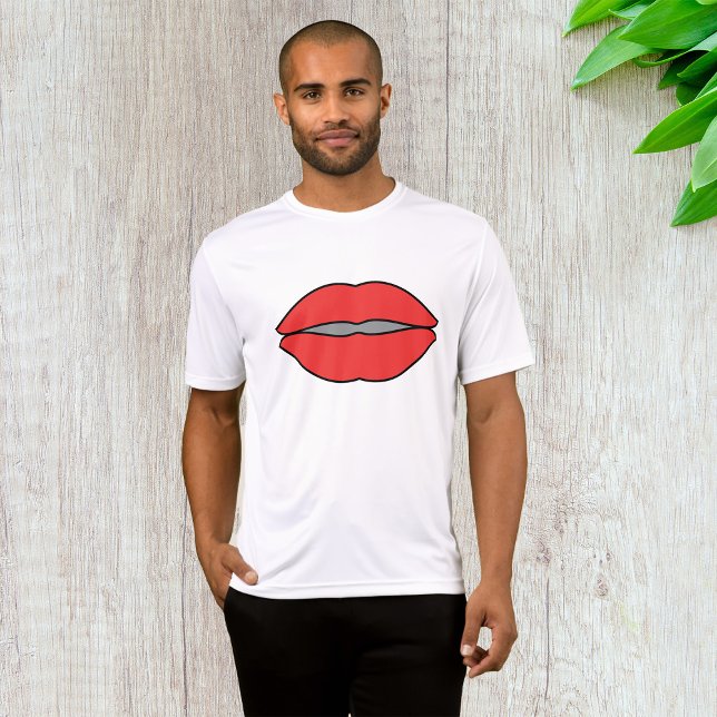 Fett Rote Lippen Pop Kunst T-Shirt (Von Creator hochgeladen)