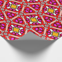 Fett-rotes abstraktes geometrisches Kaleidoskop-Mu