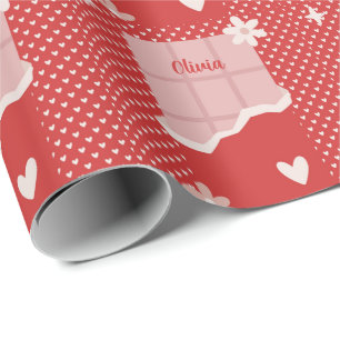 Fett rotes Herz Liebe Design - Perfekt für kundens Geschenkpapier