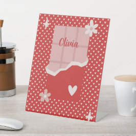 Fett rotes Herz Liebe Design - Perfekt für kundens Sockelschild