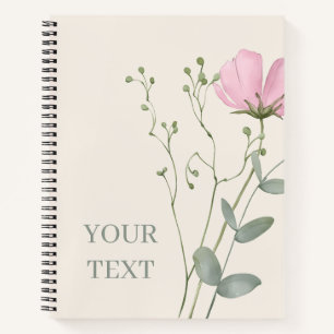 Fett Sans Serif Minimal Notizbuch Journal botani
