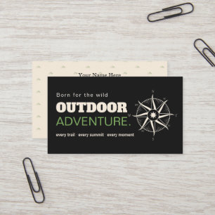 Fett Sans Serif Minimale Visitenkarte Outdoor