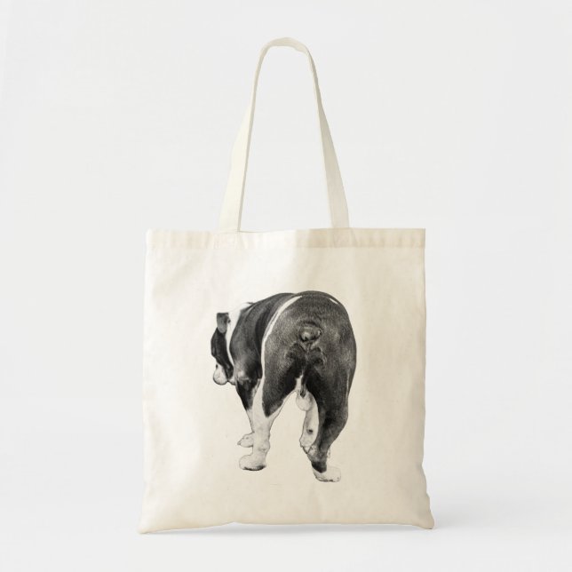 Fett schattiger Bulldog, Merrily Aloof Tragetasche (Vorne)